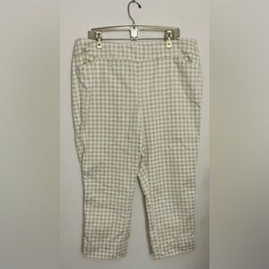 Croft & Barrow Tan Checkered Pants